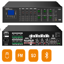 Bộ khuếch đại trộn ma trận 6x6 với Mp3/FM/Bluetooth FA-6120X